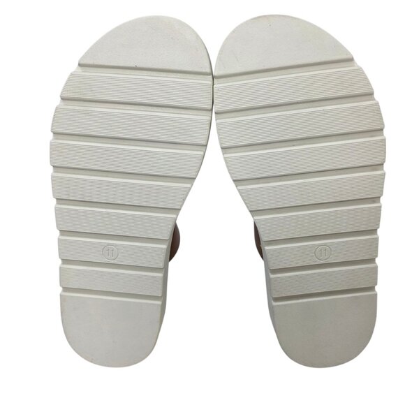 Madden NYC Flatform Sandals Adjustable Buckle Straps Women’s Size 11 Brown - Picture 8 of 9